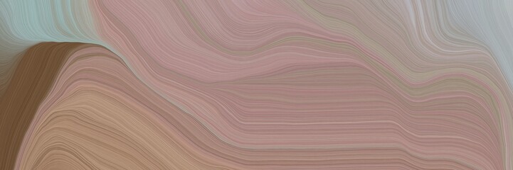 Poster - unobtrusive colorful smooth swirl waves background illustration with rosy brown, old mauve and dark gray color