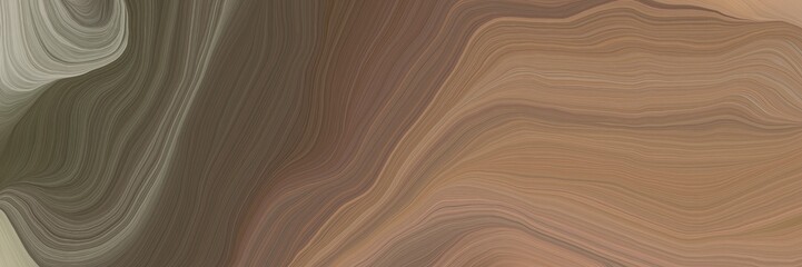 Poster - unobtrusive colorful elegant curvy swirl waves background illustration with pastel brown, old mauve and rosy brown color