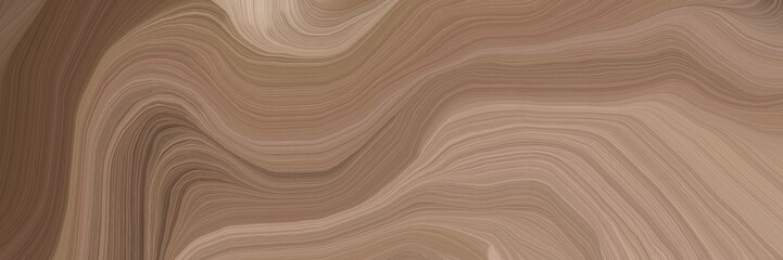 Poster - inconspicuous header with colorful contemporary waves illustration with pastel brown, old mauve and tan color