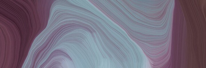 Poster - unobtrusive header with elegant smooth swirl waves background design with gray gray, old mauve and ash gray color