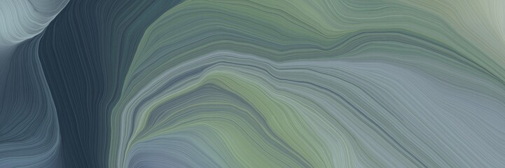 Poster - unobtrusive colorful elegant curvy swirl waves background design with slate gray, dark slate gray and dark gray color