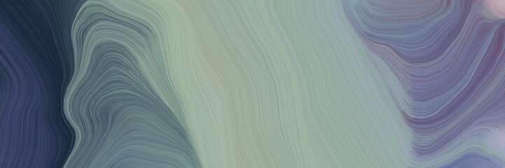 Aufkleber - unobtrusive elegant modern soft curvy waves background design with light slate gray, dark sea green and dark slate gray color
