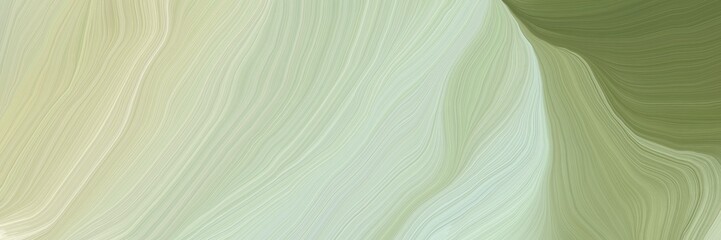 Aufkleber - unobtrusive banner with colorful contemporary waves design with pastel gray, pastel brown and dark sea green color