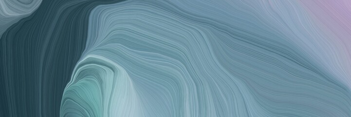 Aufkleber - unobtrusive header with elegant abstract waves illustration with light slate gray, dark slate gray and ash gray color