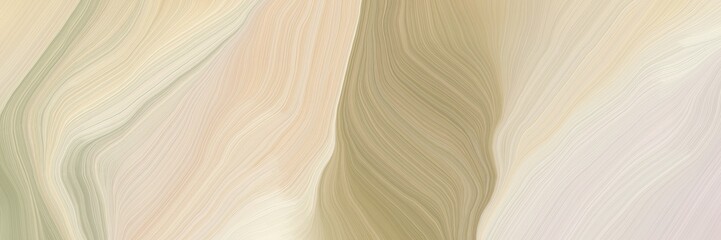 Aufkleber - unobtrusive elegant abstract waves illustration with pastel gray, dark khaki and antique white color