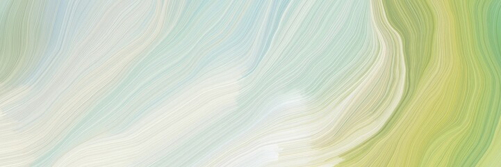 Aufkleber - unobtrusive header with elegant modern curvy waves background illustration with light gray, dark khaki and tan color