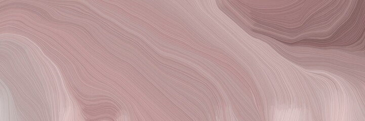 Aufkleber - unobtrusive colorful modern curvy waves background illustration with rosy brown, pastel brown and pastel gray color