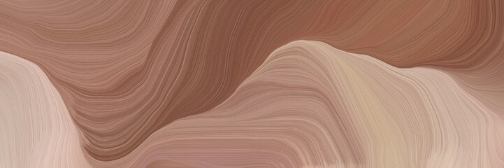 Poster - inconspicuous elegant abstract waves design with gray gray, silver and brown color