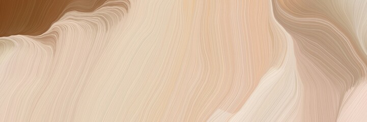 Aufkleber - inconspicuous colorful contemporary waves illustration with pastel gray, baby pink and brown color