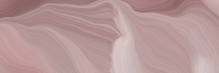 Aufkleber - inconspicuous header with colorful modern soft swirl waves background illustration with rosy brown, pastel brown and pastel gray color