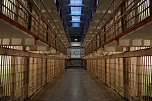 Interior Of Illuminated Prison