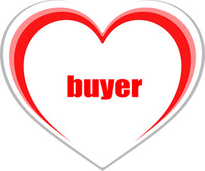 Poster - Text buyer. Business concept