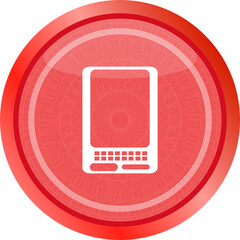 Poster - web icon button with smart phone . trendy flat style sign isolated on white background