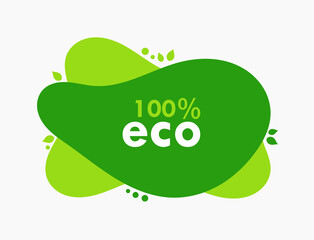 Wall Mural - eco friendly green amoeba banner.