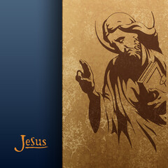 Wall Mural - Jesus Christ, Blessing, Christianity religion, Vector illustration Eps 10