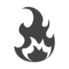 Poster - fire flame burning hot glow silhouette design icon