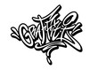 Graffiti word drawn by hand in graffiti style. Vector illustration