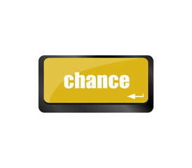 Leinwandbilder - chance enter button on computer keyboard key