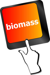 Poster - keyboard keys with biomass word button