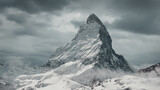 Fototapeta Fototapety góry  - view to the majestic Matterhorn mountain in front of cloudy sky