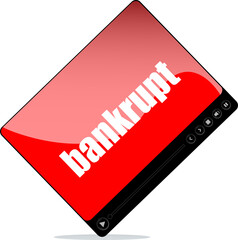 Poster - Video player for web with bankrupt word