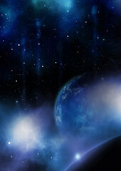 blue space background