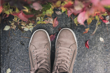 Autumn Leaves and Boots