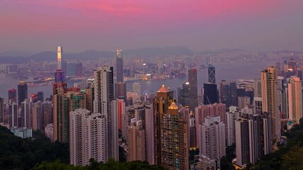 Poster - Hong Kong city at night