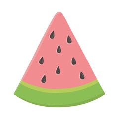 Canvas Print - tropical slice watermelon fruit fresh isolated design icon