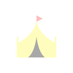 Poster - Tent, hippy icon. Simple color vector elements of flower children icons for ui and ux, website or mobile application