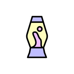Poster - Light bulb, decorative icon. Simple color with outline vector elements of flower children icons for ui and ux, website or mobile application