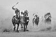 Jockeys Riding Horses During Race