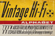 An Alphabet in the Style of Early Stereo Hi-Fi Product Packaging from the 1950s and 1960s