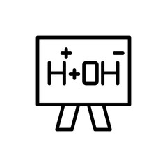 Poster - Chemistry element, blackboard icon. Simple color vector elements of stinks icons for ui and ux, website or mobile application