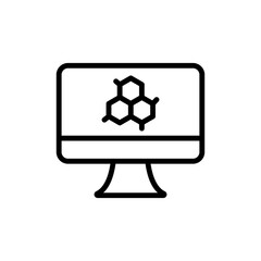 Poster - Monitor, molecule icon. Simple color vector elements of stinks icons for ui and ux, website or mobile application