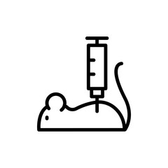 Poster - Mouse, injection icon. Simple color vector elements of stinks icons for ui and ux, website or mobile application