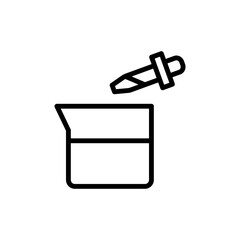 Poster - Flask, pipette icon. Simple color vector elements of stinks icons for ui and ux, website or mobile application