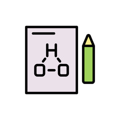 Aufkleber - paper, pencil, chemistry element icon. simple color with outline vector elements of stinks icons for