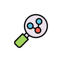 Aufkleber - Magnifier, molecule icon. Simple color with outline vector elements of stinks icons for ui and ux, website or mobile application