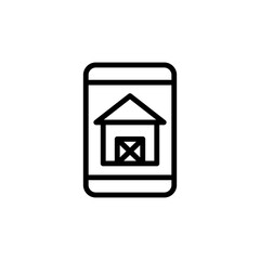 Poster - Mobile, farm, control icon. Simple line, outline vector elements of automated farming icons for ui and ux, website or mobile application