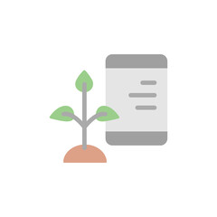 Poster - Application, smartphone, plant icon. Simple color vector elements of automated farming icons for ui and ux, website or mobile application