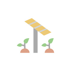 Poster - Solar panel, plants icon. Simple color vector elements of automated farming icons for ui and ux, website or mobile application