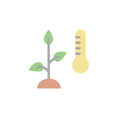 Poster - Plants, temperature, weather icon. Simple color vector elements of automated farming icons for ui and ux, website or mobile application
