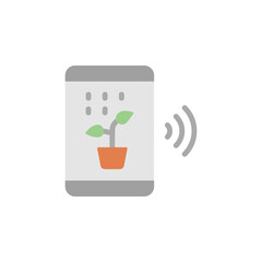 Poster - Smartphone, online watering, pot icon. Simple color vector elements of automated farming icons for ui and ux, website or mobile application
