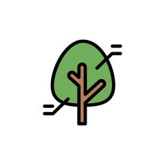 Poster - Tree, smart, information icon. Simple color with outline vector elements of automated farming icons for ui and ux, website or mobile application
