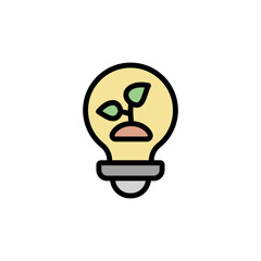 Poster - bulb, smart, farm icon. simple color with outline vector elements of automated farming icons for ui 
