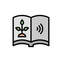 Poster - book, smart farming icon. simple color with outline vector elements of automated farming icons for u