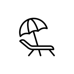 Poster - umbrella, summer icon. simple line, outline vector elements of vacation icons for ui and ux, website