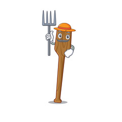 Sticker - Oars mascot design working as a Farmer wearing a hat