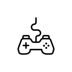 Poster - Joystick, game controller icon. Simple line, outline vector elements of video game icons for ui and ux, website or mobile application
